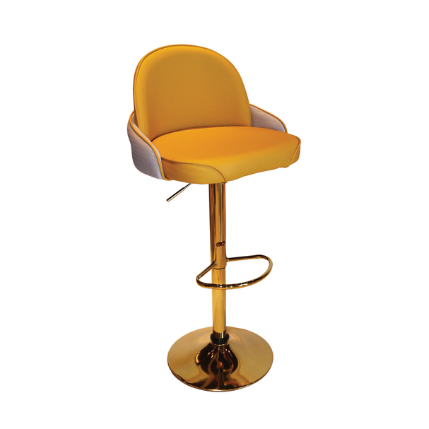 Jilphar Furniture 360 Rotating Gold Metal High Chair JP1441