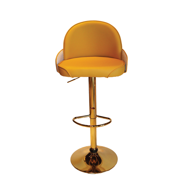 Jilphar Furniture 360 Rotating Gold Metal High Chair JP1441