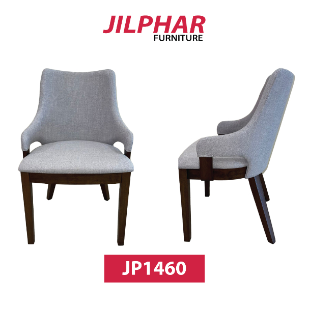 Jilphar Furniture Readymade Grey Fabric Dining Chair JP1460