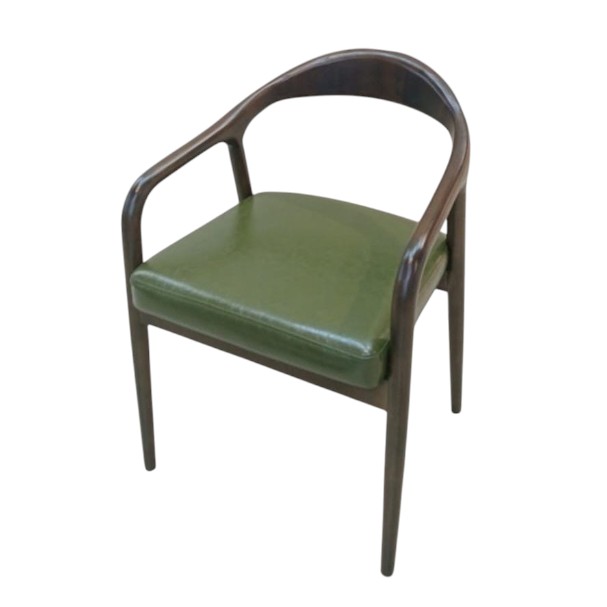 Jilphar Furniture Modern Wooden Armchair with Green Upholstered Seat JP1484
