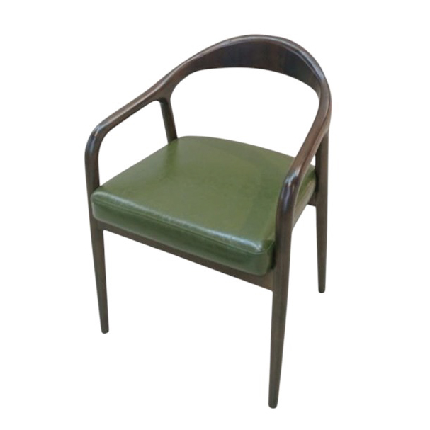 Jilphar Furniture Modern Wooden Armchair with Green Upholstered Seat JP1484