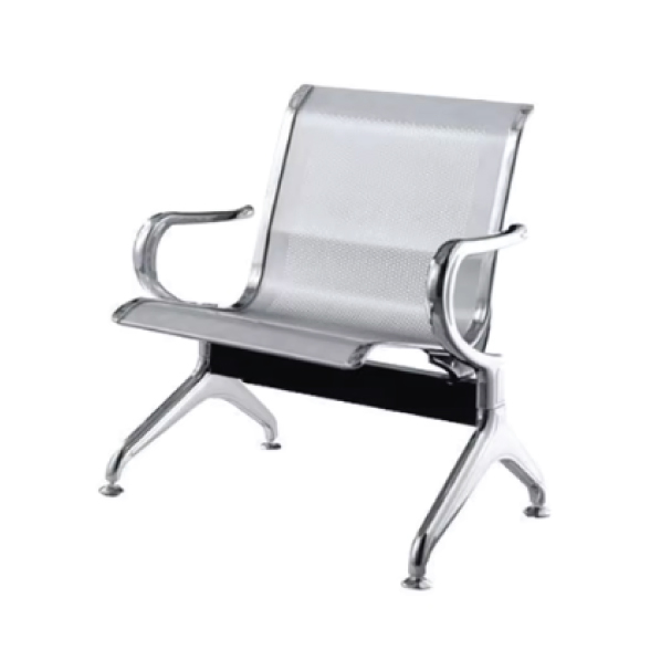 Jilphar Furniture Premium Stainless Steel Single-Seater Waiting Chair with Armrests 1489A