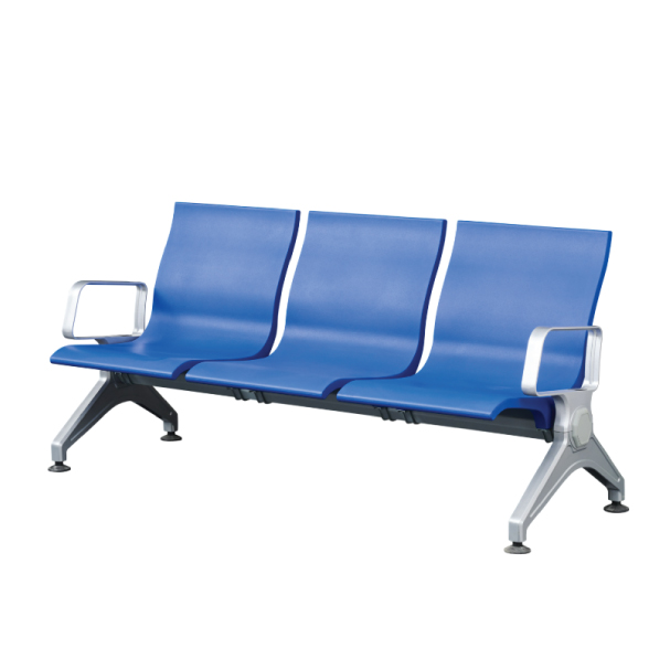 Jilphar Furniture Modern 3-Seater Waiting Chair with Armrests – Blue JP1491C