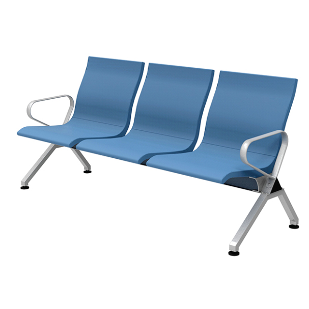Jilphar Furniture 3-Seater Armed Waiting Chair Light Blue – Sleek & Durable Design JP1492C