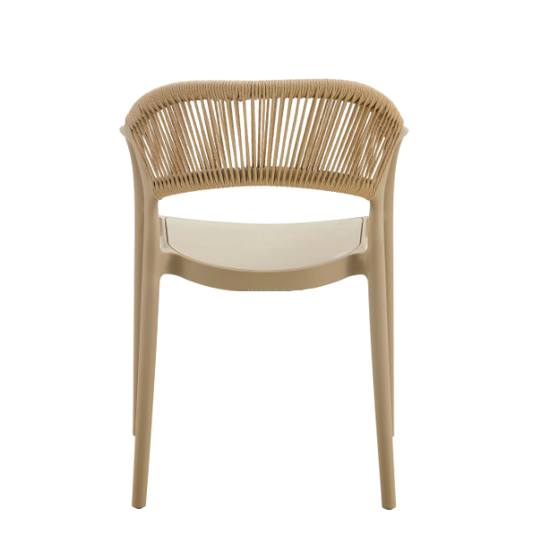 jilphar Furniture Modern Design Stackable Garden Furniture Rattan Rope Outdoor Dining Chair JP1498