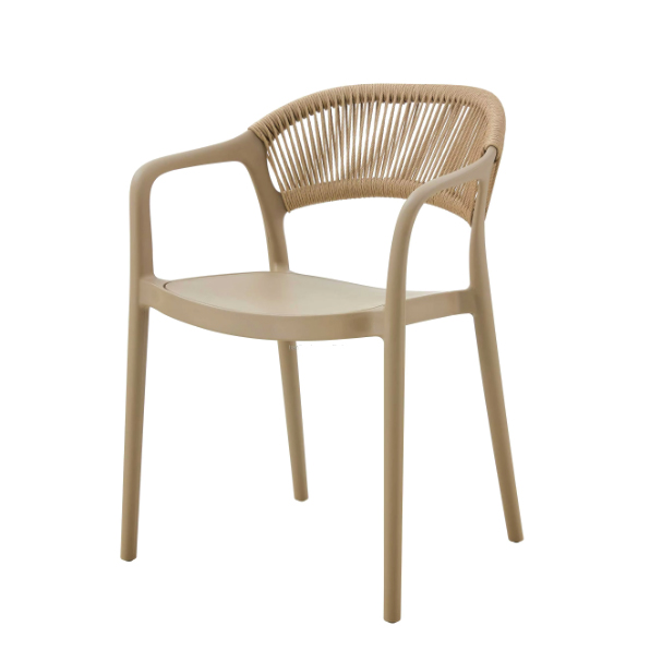 jilphar Furniture Modern Design Stackable Garden Furniture Rattan Rope Outdoor Dining Chair JP1498