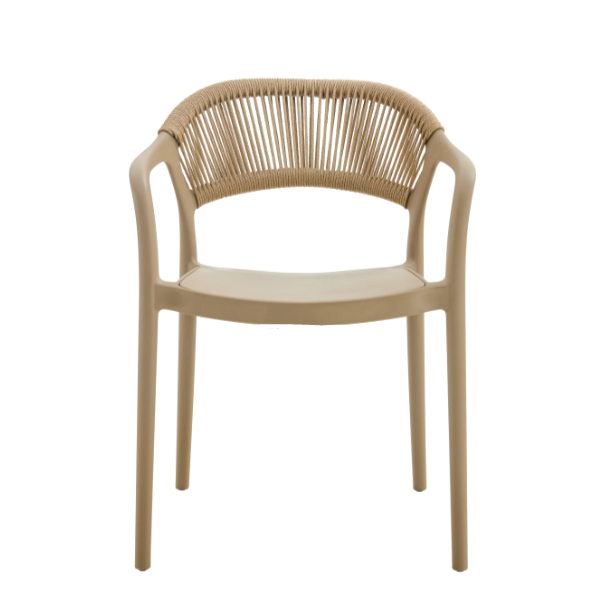 jilphar Furniture Modern Design Stackable Garden Furniture Rattan Rope Outdoor Dining Chair JP1498