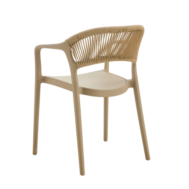 jilphar Furniture Modern Design Stackable Garden Furniture Rattan Rope Outdoor Dining Chair JP1498