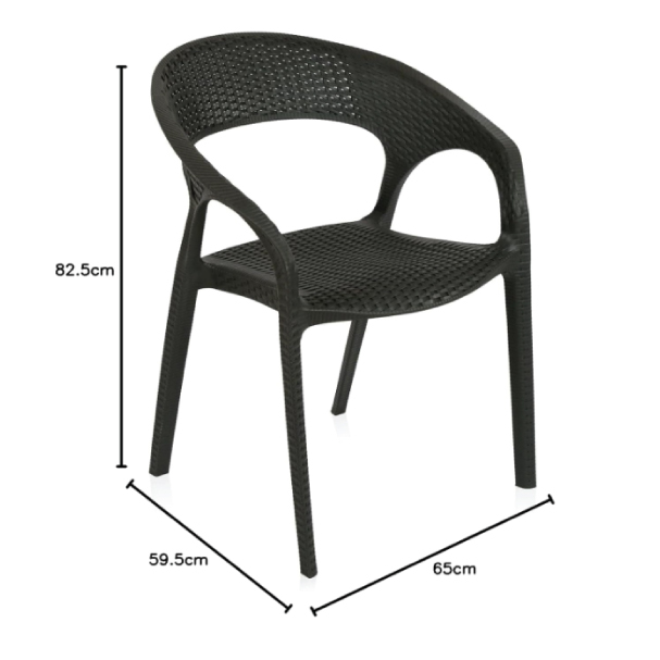 Jilphar Furniture Stackable Rattan Plastic Indoor/Outdoor  Chair JP1516A