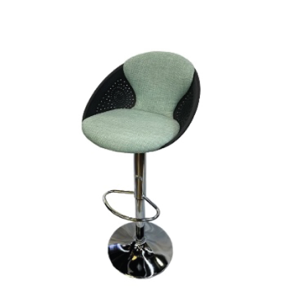 Jilphar Furniture Modern Adjustable Bar Stool with Chrome Base and Cushioned Seat – Mint Green and Black JP1519A