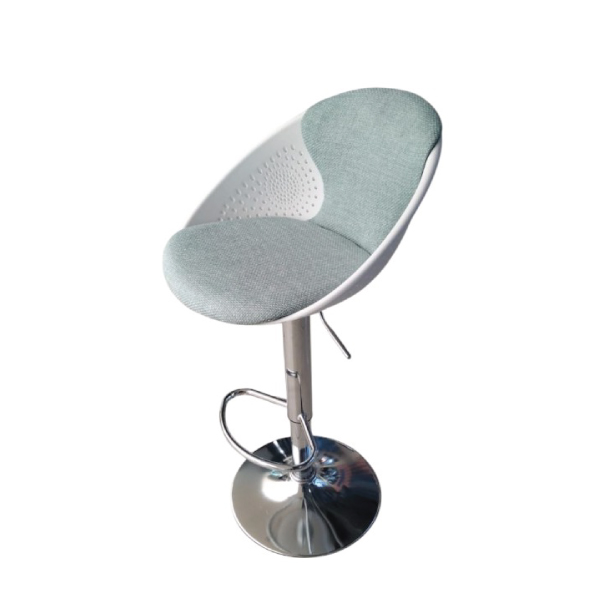 Jilphar Furniture Modern Adjustable Bar Stool with Chrome Base – White & Light Green Finish JP1519B