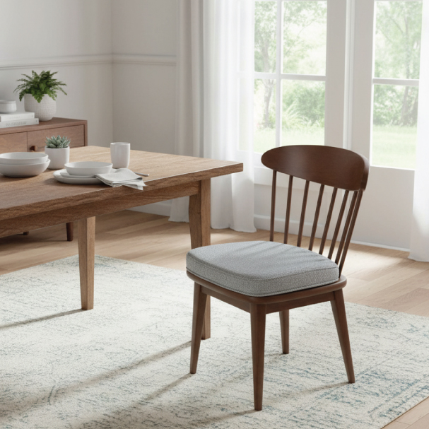 Jilphar Furniture Solid Wood Dining Chair – Classic Spindle Back Design JP1530