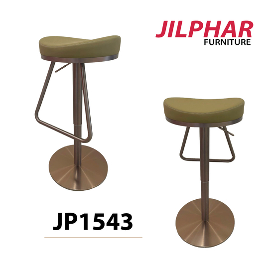 Jilphar Furniture Luxury  Minimalist Home Kitchen Lift Rotating Stainless Steel Bar Stool JP1543