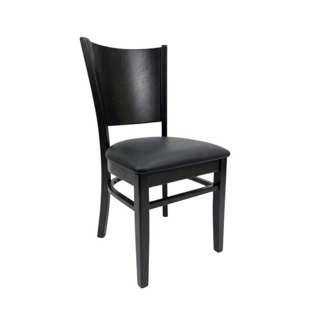 Jilphar Furniture Minimalist Silhouette All-Black Premium Dining Chair JP1553