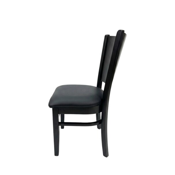 Jilphar Furniture Minimalist Silhouette All-Black Premium Dining Chair JP1553