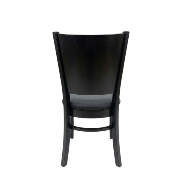 Jilphar Furniture Minimalist Silhouette All-Black Premium Dining Chair JP1553