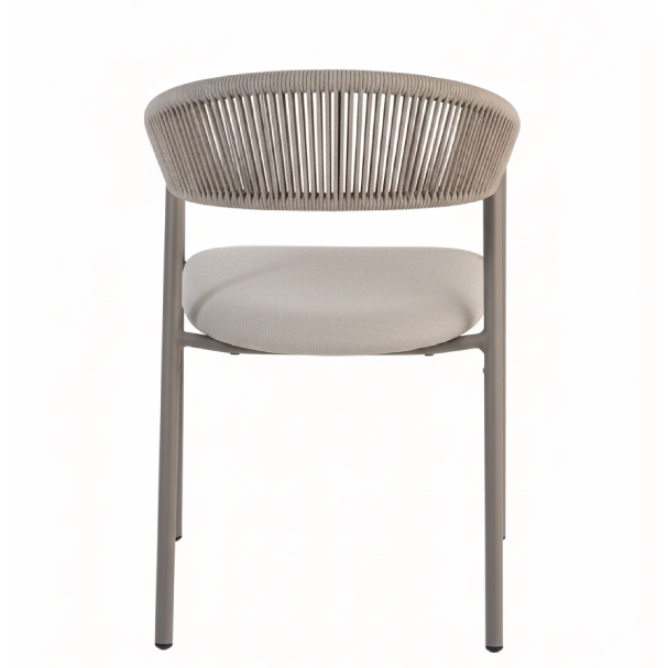 Jilphar Furniture Modern PE Rope Off White Dining Armchair JP1560