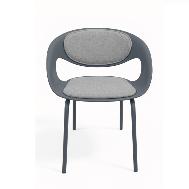 Jilphar Furniture Modern Molded Grey Chair JP1563C