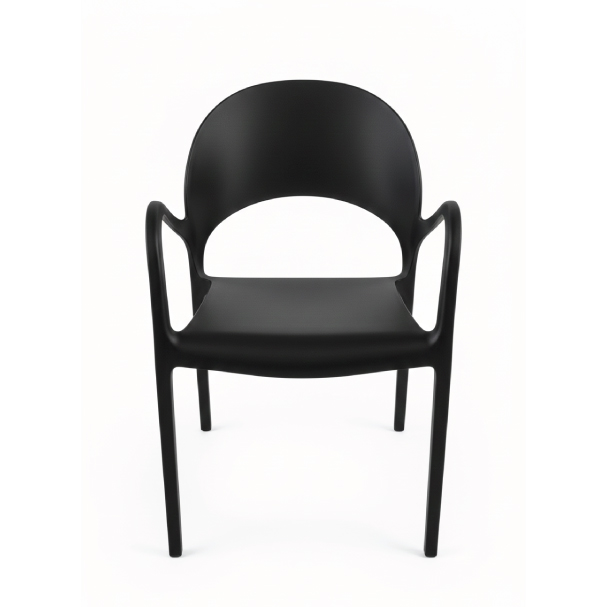 Jilphar Furniture Sleek Polypropylene Black Armchair JP1569A