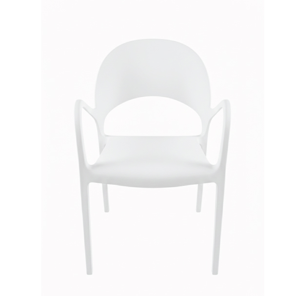 Jilphar Furniture Sleek Polypropylene White Armchair JP1569B