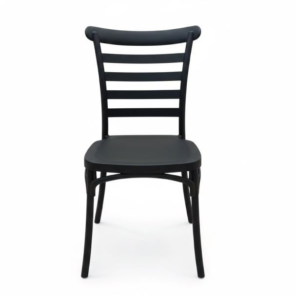 Jilphar Furniture Iconic Black Ladderback Bistro Chair JP1570A