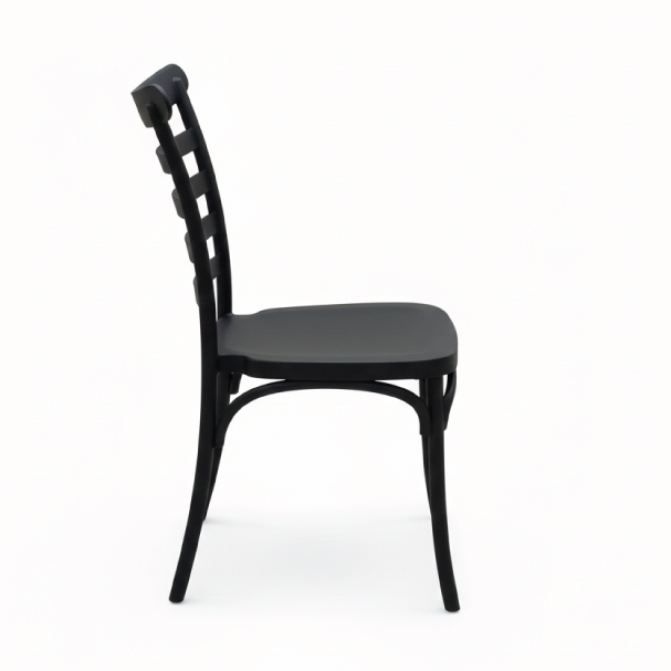 Jilphar Furniture Iconic Black Ladderback Bistro Chair JP1570A