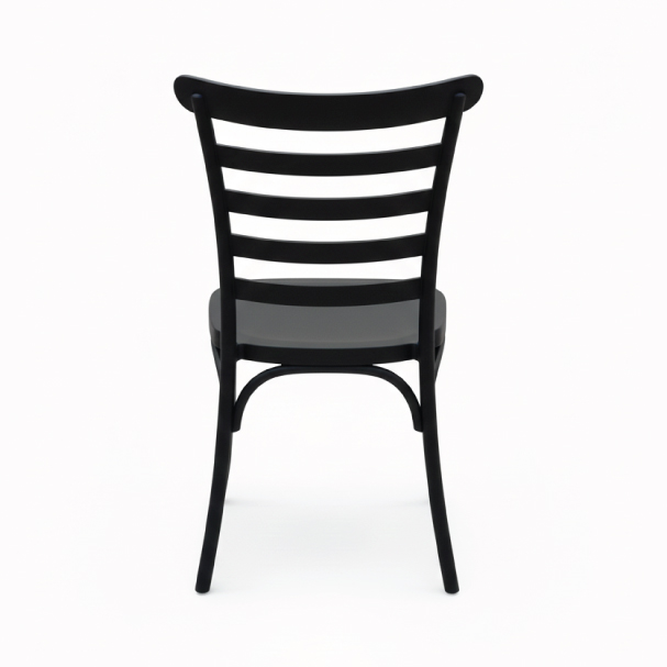 Jilphar Furniture Iconic Black Ladderback Bistro Chair JP1570A