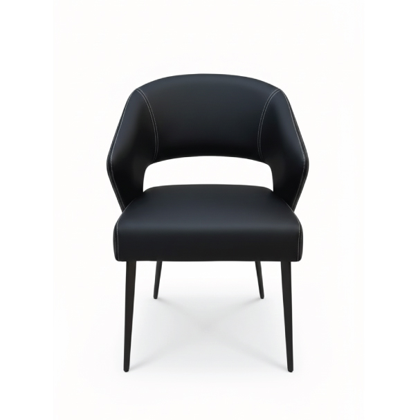 Jilphar Furniture Contemporary Black Accent Leather Chair JP1577