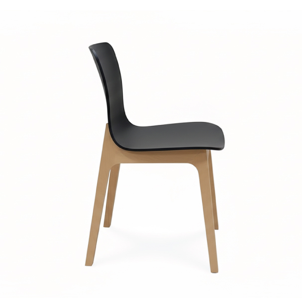 Jilphar Furniture Modern Black Chair with Wooden Legs JP1579A