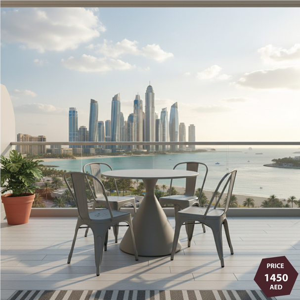 Jilphar Furniture Outdoor Dining Set 4+1 JP1584C & JP2494