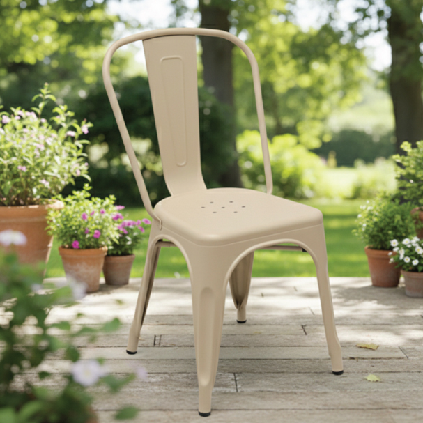 Jilphar Furniture Contemporary Beige Plastic Chair JP1584D