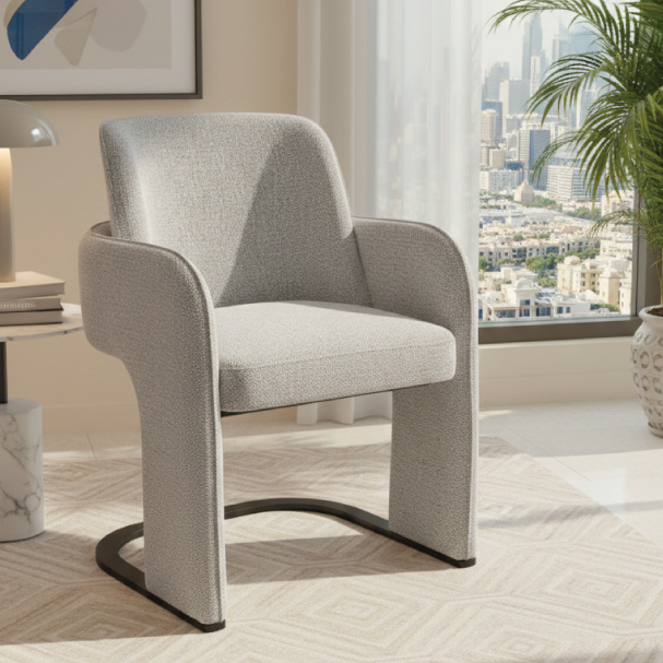 Jilphar Furniture Premium Bouclé Upholstered Armchair JP1585