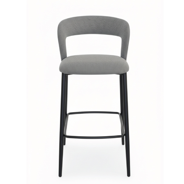 Jilphar Furniture Modern Curved Bar Stool with Tapered Metal Legs JP1589