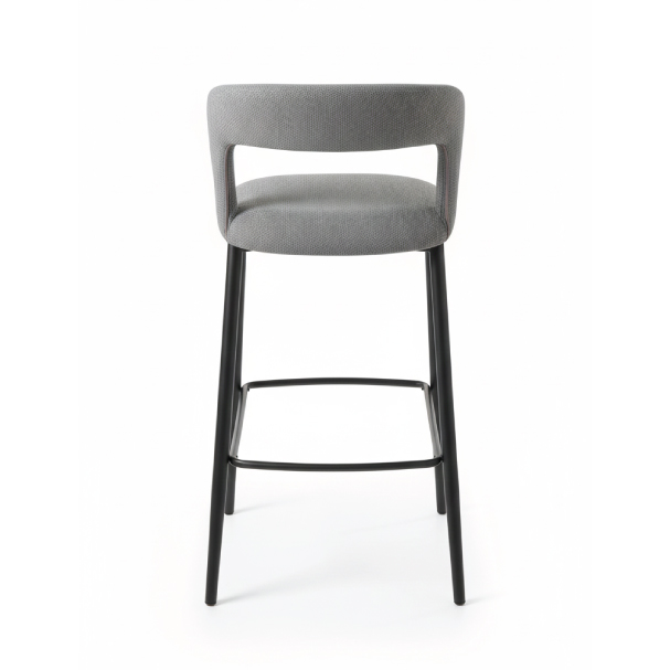Jilphar Furniture Modern Curved Bar Stool with Tapered Metal Legs JP1589