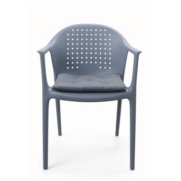 Jilphar Furniture Ergonomic Polypropylene Dark Grey Armchair JP1593C