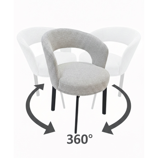 Jilphar Furniture Modern 360° Rotatable Dining Chair JP1596