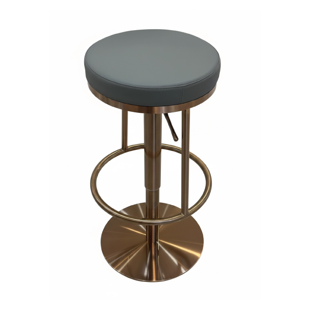 Jilphar Furniture Contemporary Adjustable Swivel Stool with Brushed Bronze Finish JP1597