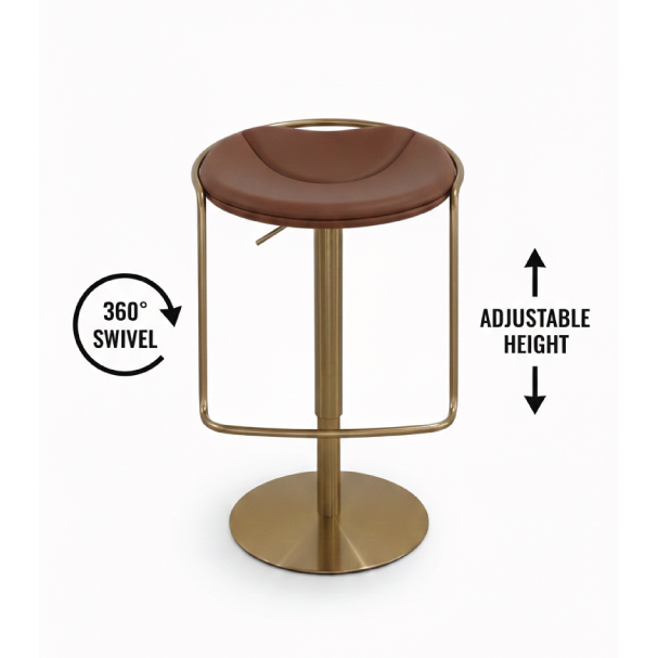 Jilphar Furniture Luxury Backless Swivel Bar Stool JP1599