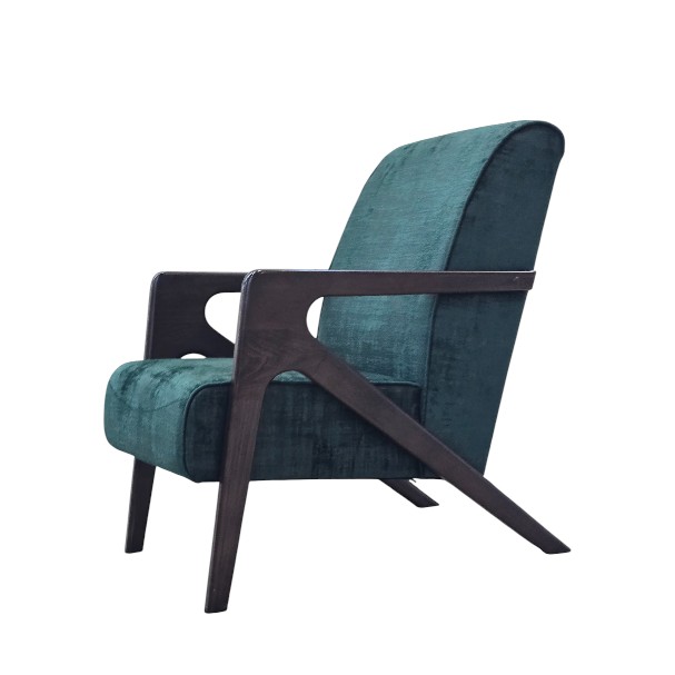 Jilphar Furniture Contemporary Customizable Upholstery Contemporary Armchair & Glossy Brown Frame JP1617C