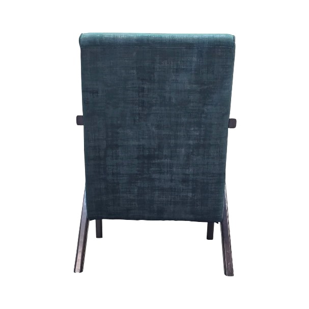 Jilphar Furniture Contemporary Customizable Upholstery Contemporary Armchair & Glossy Brown Frame JP1617C