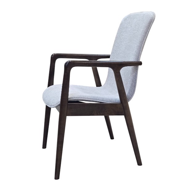 Jilphar Furniture Contemporary Lounge Armchair – Soft Grey Upholstery with Black Wooden Frame JP1618A
