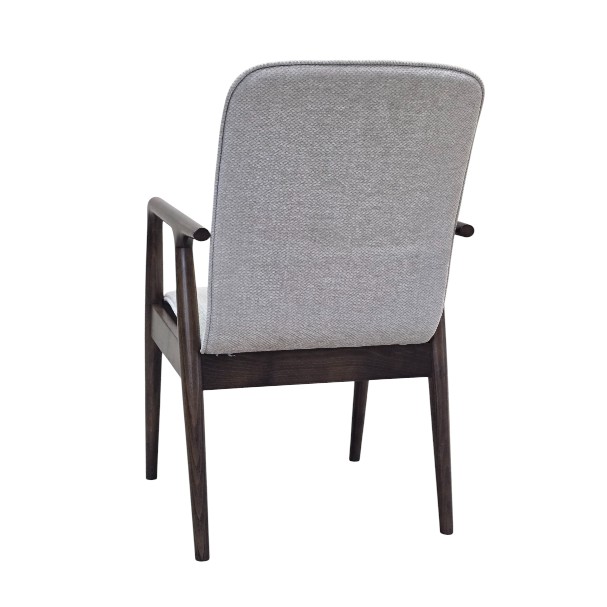 Jilphar Furniture Contemporary Lounge Armchair – Soft Grey Upholstery with Black Wooden Frame JP1618A