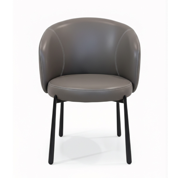 Jilphar Furniture The Luxe Barrel Coffee color Dining Chair JP1620B