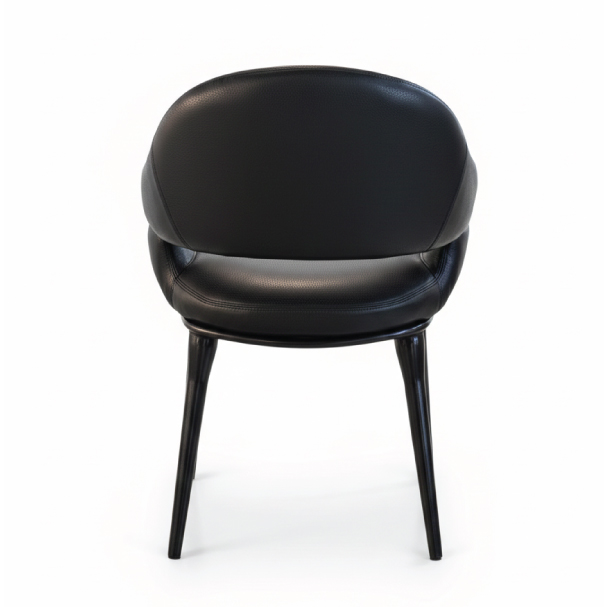 Jilphar Furniture The Obsidian Sculptural Black Color Dining Chair JP1621A