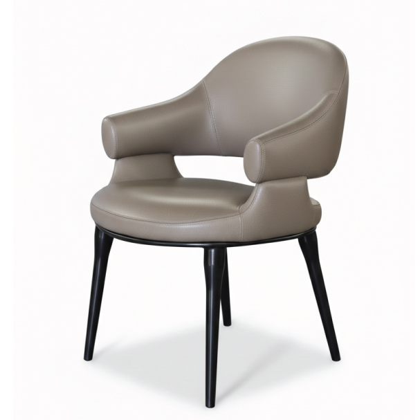 Jilphar Furniture The Obsidian Sculptural Coffee Color Dining Chair JP1621B