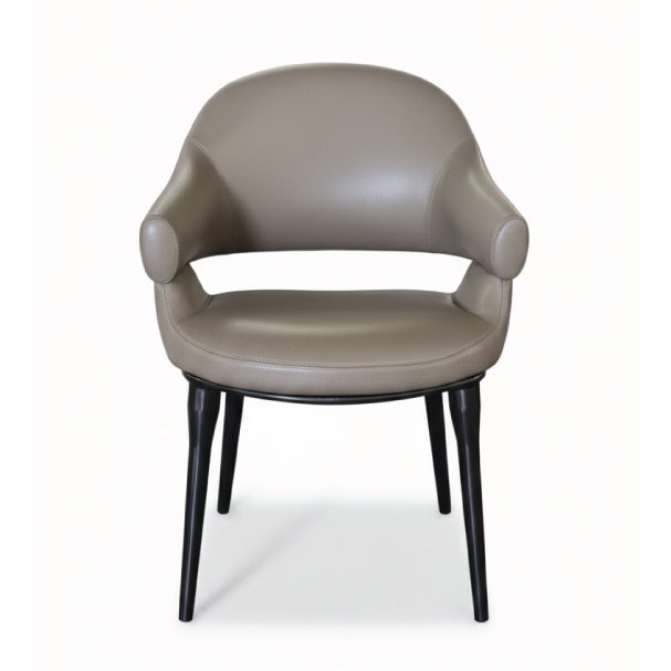 Jilphar Furniture The Obsidian Sculptural Coffee Color Dining Chair JP1621B