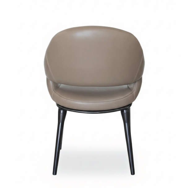 Jilphar Furniture The Obsidian Sculptural Coffee Color Dining Chair JP1621B