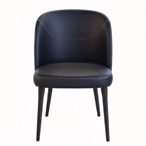 Jilphar Furniture Sleek Black Dining Chair with Contrast Stitching JP1626A