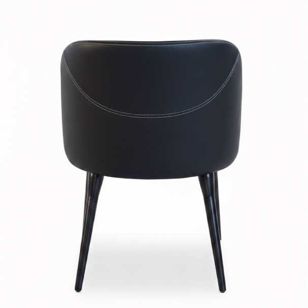 Jilphar Furniture Sleek Black Dining Chair with Contrast Stitching JP1626A