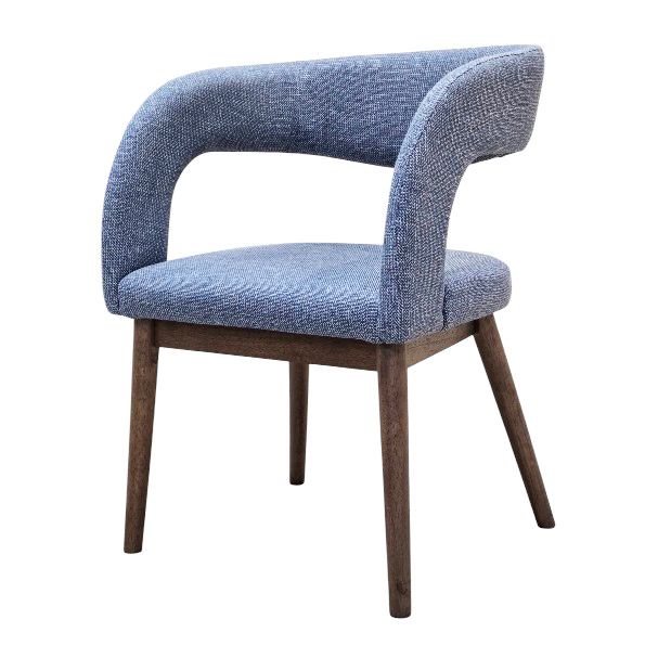 Jilphar Furniture Blue Accent Dining Chair with Curved Back JP1779